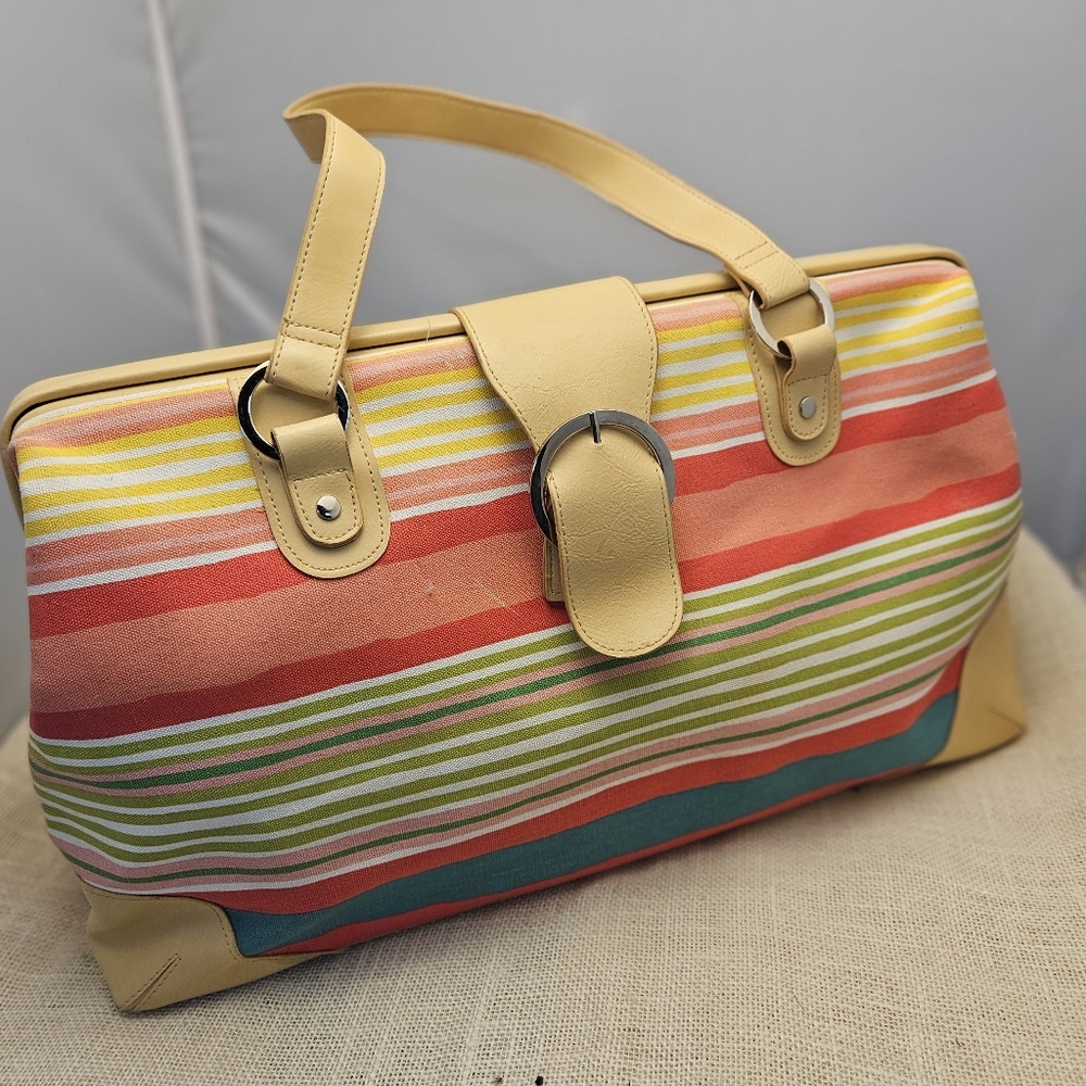 Bathe & Body Works -Striped Multicolor Women's Bag